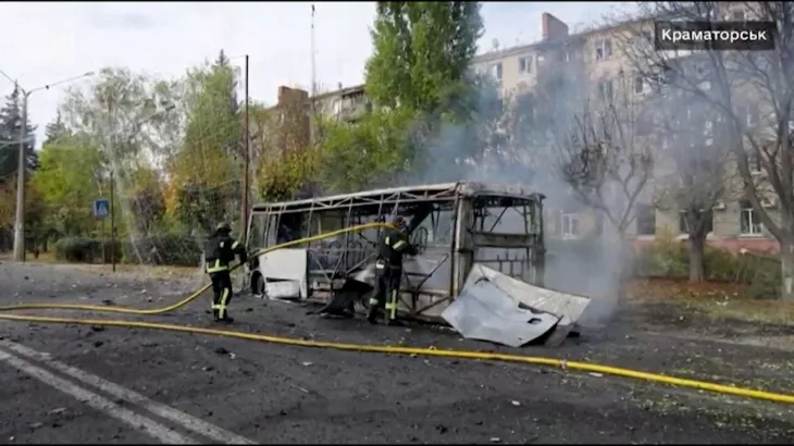 Russian Attacks Hit Ukrainian Buses and Homes as Death Toll Rises