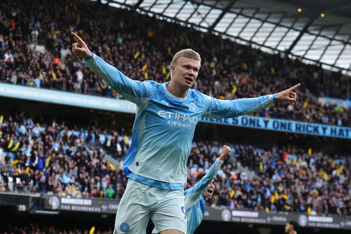 Haaland scores twice as Manchester City beat Ipswich amid injury concern