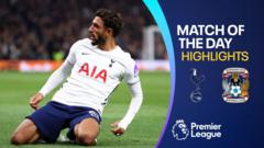 Tottenham beat Coventry to secure first Premier League win of season