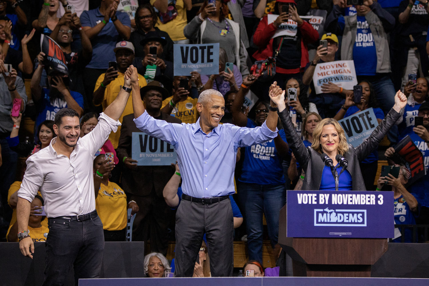 Obama rallies for El-Sayed as Michigan Senate race turns increasingly bitter