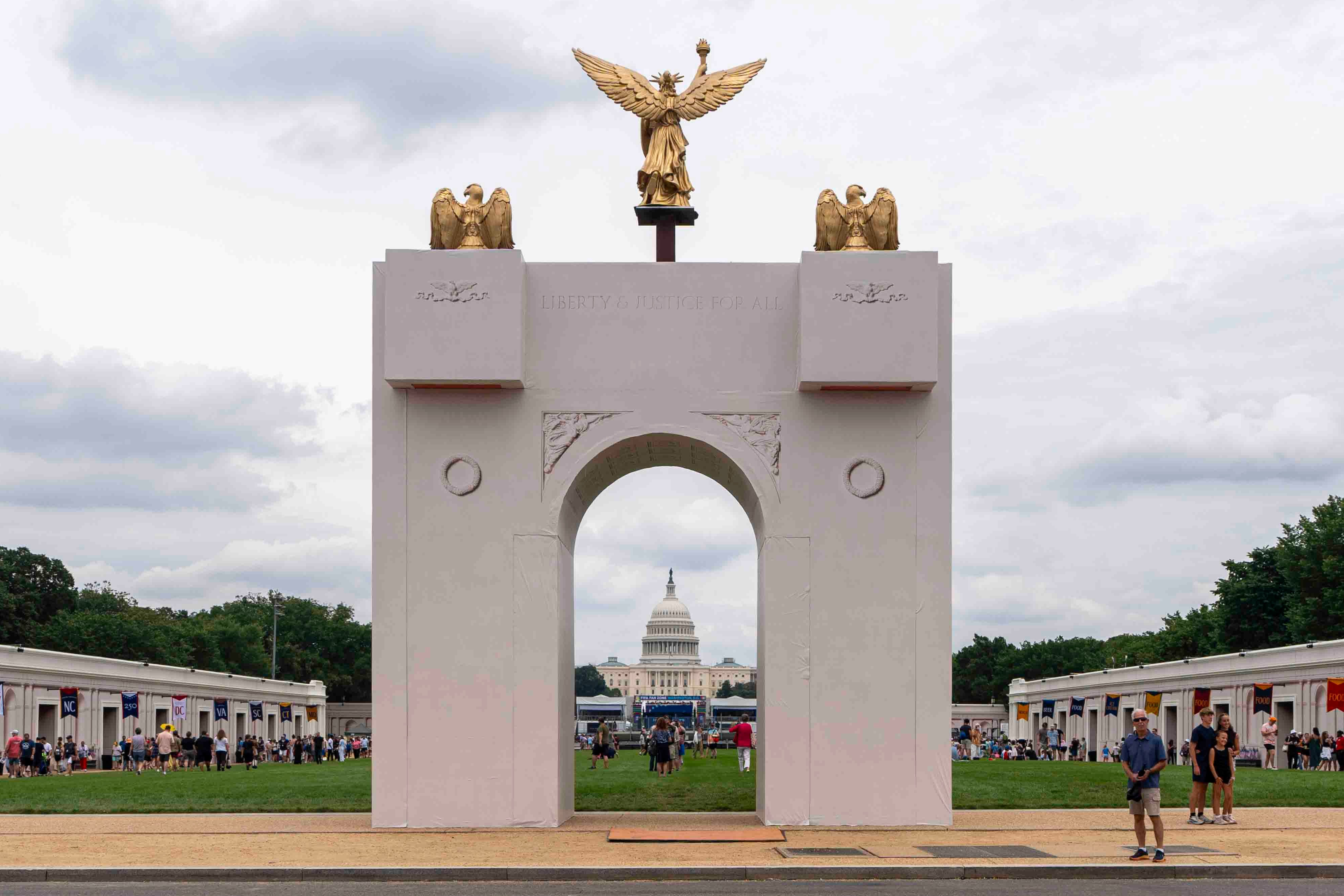 D.C. and Virginia sue to block Trump's proposed 250-foot arch