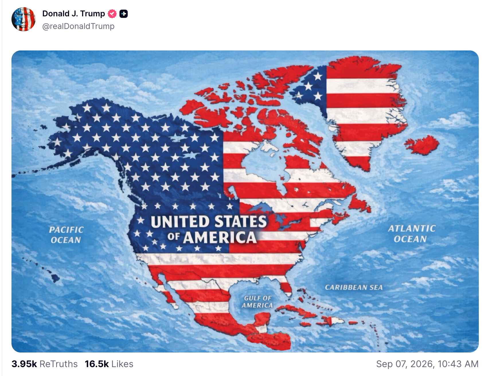 Iceland Summons US Ambassador After Trump Posts Map Claiming Island
