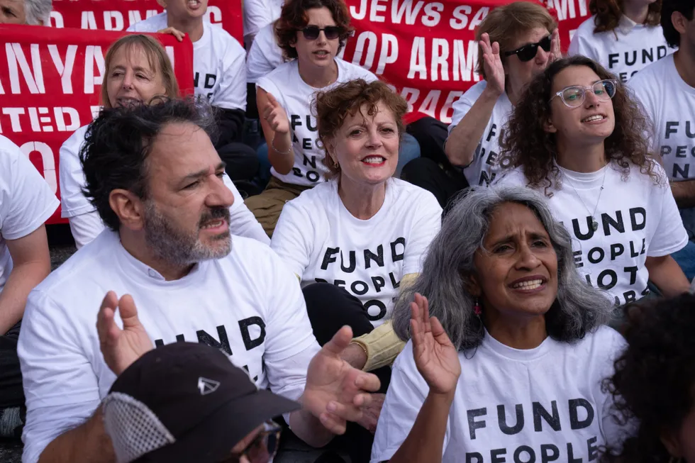 Susan Sarandon and Other Celebrities Arrested at UN Protest Against Netanyahu