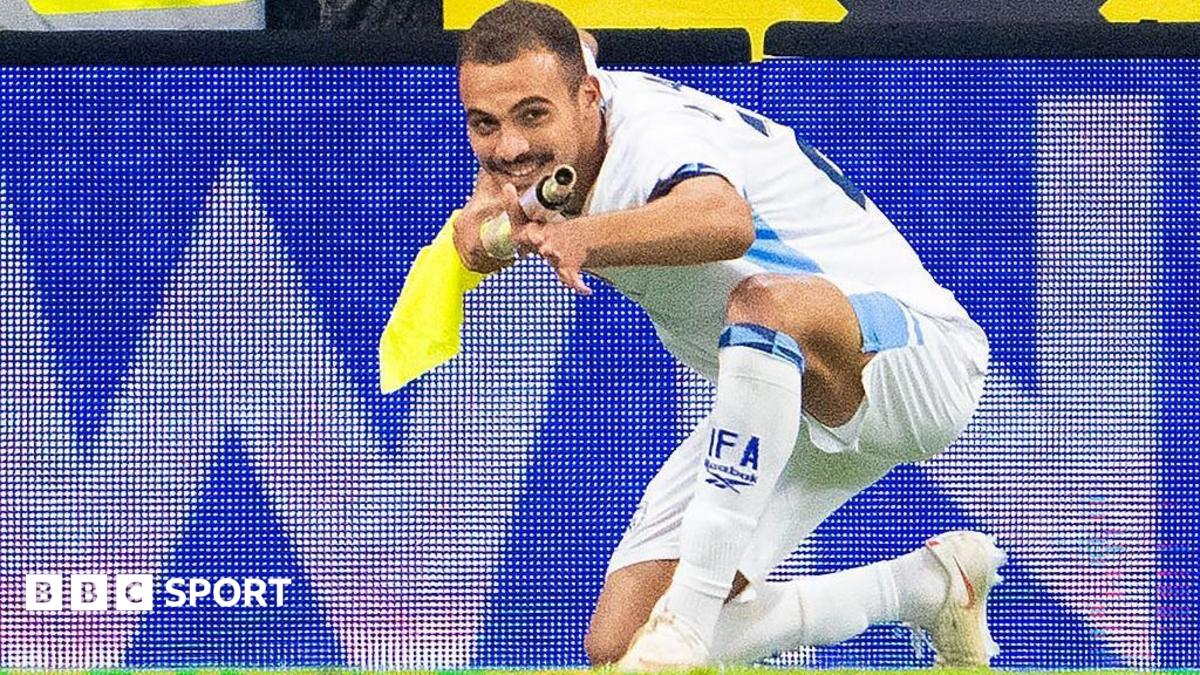 Israel's Saied Abu Farchi Sent Off After Gun Gesture Goal Celebration